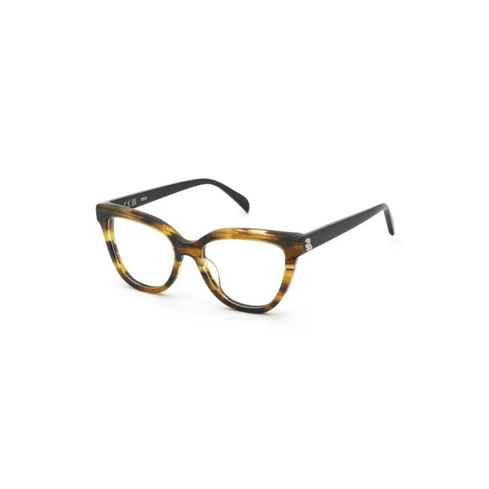 NWT Tous VTOD14-07LC Striped Brown 52mm Eyeglasses